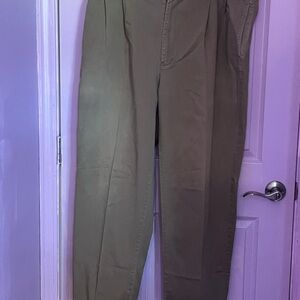 Ralph Lauren Khaki Pleated Chinos